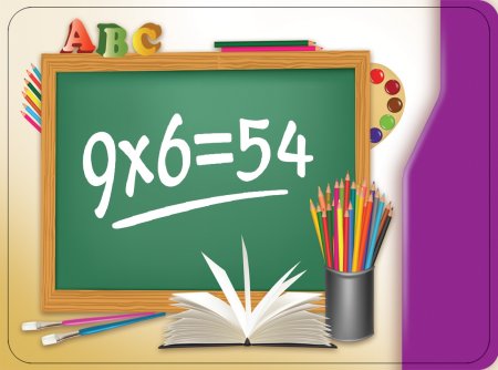 Таблица умножения на школьной доске