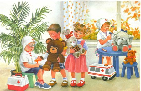 Картина о.р. Гофмана «играем в Айболита»