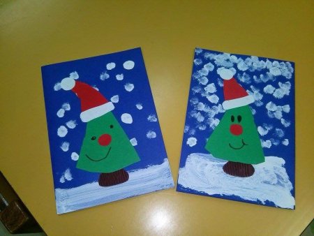 Новогодние аппликации для малышей