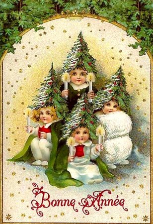 Французские новогодние открытки