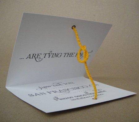 Открытка узелок приглашение на свадьбу