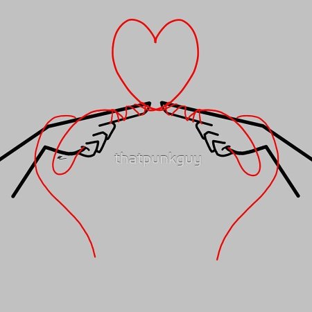 Открытка мы связаны с ниткой