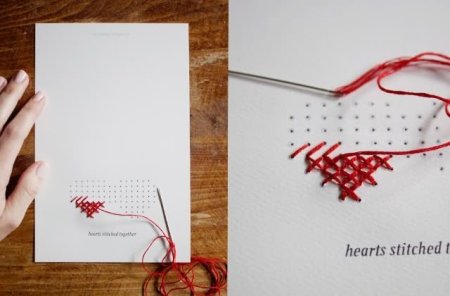 Открытка с ниткой