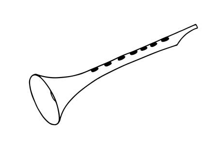 Свирель музыкальный инструмент раскраска для детей