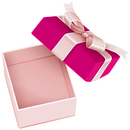 Открытая коробка с подарком