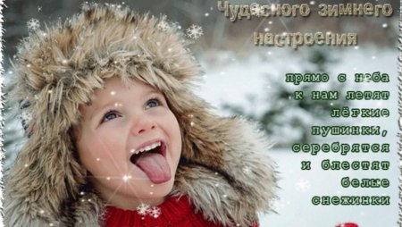 Радостного дня и хорошего настроения зима