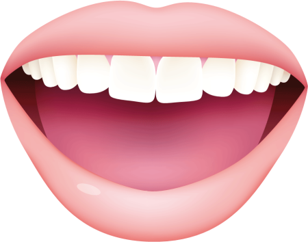 Улыбка на белом фоне