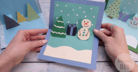 Объемная открытка к новому году