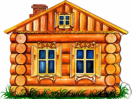 Мультяшный деревянный домик