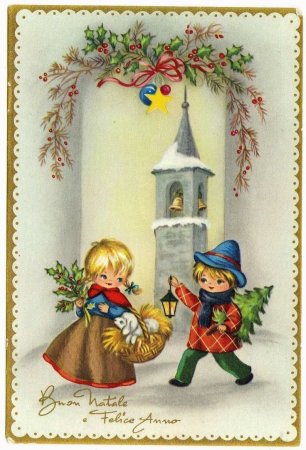 Рождественская открытка на французском