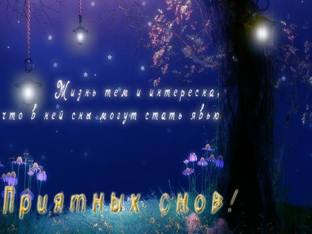 Красивых снов тебе