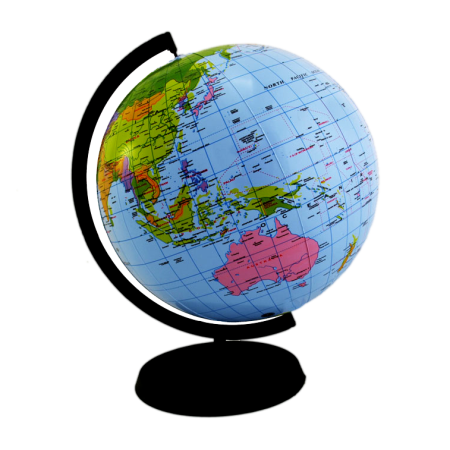 Глобусна прозрачном фонеэ