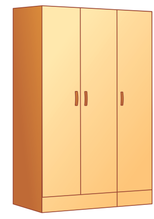 Шкаф на белом фоне