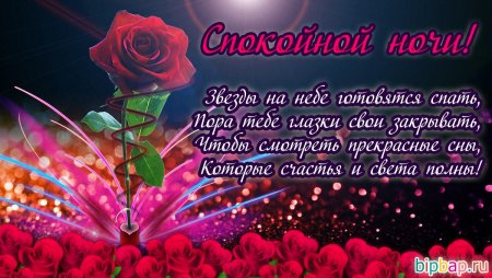 Пожелания спокойной ночи женщине