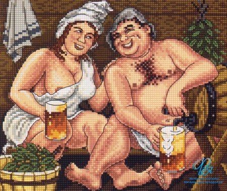 Вышивка крестом баня