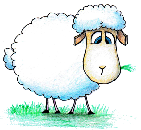 Овечка рисунок