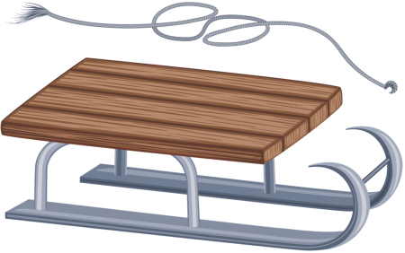 Санки на прозрачном фоне