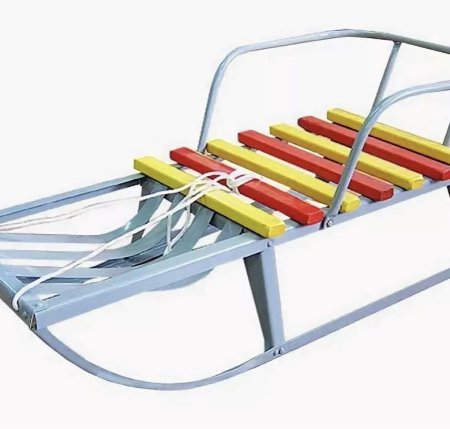 Санки детские, металлические, Ош-240.000, со складной спинкой
