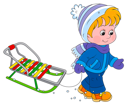 На санках для детей дошкольного возраста