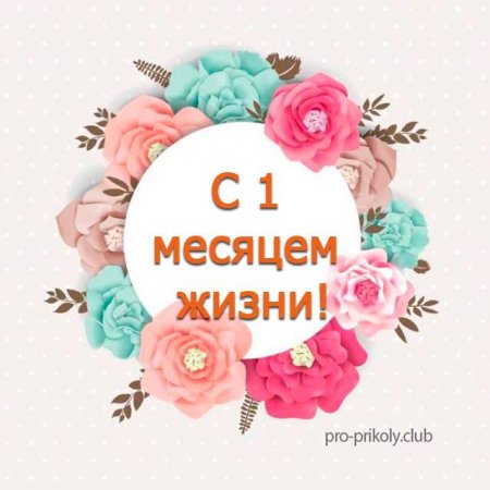Один месяц девочке поздравление