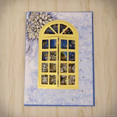 Новогодняя открытка с окошком