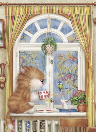 Скрап открытки с окном