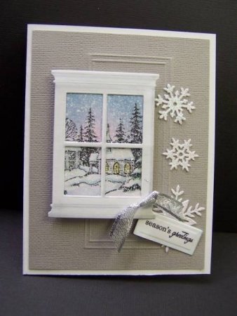 Скрапбукинг зимнее окно