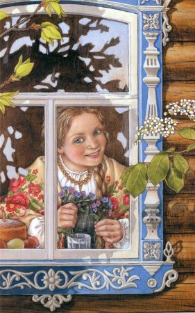 Новогодняя открытка с окошком