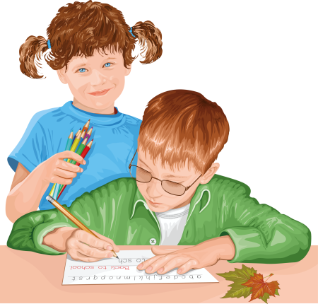 Школьник рисунок