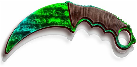 Нож- керамбит “волны изумруд”