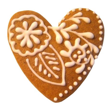 Имбирное печенье на белом фоне