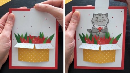 Объемная открытка на день рождения