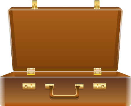Чемодан на прозрачном фоне