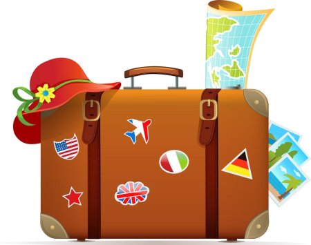 Чемодан на белом фоне