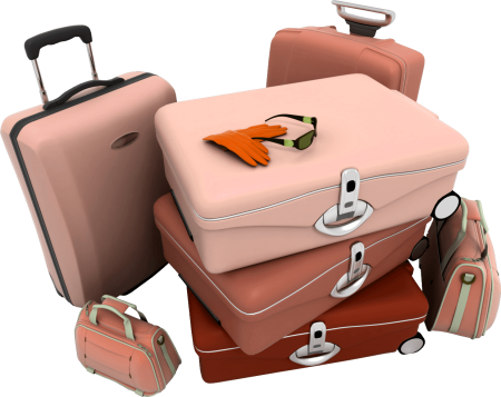 Чемодан на прозрачном фоне