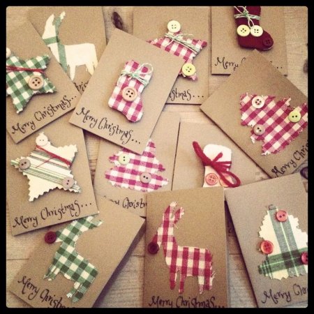 Рукодельные новогодние открытки