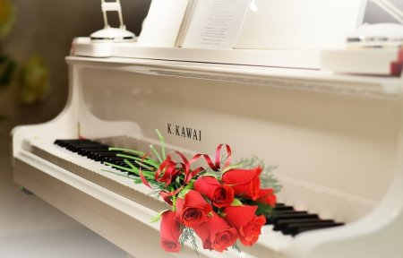 Пианино с цветами