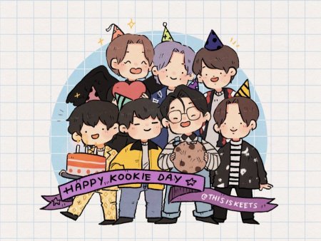 Открытка БТС С днем рождения