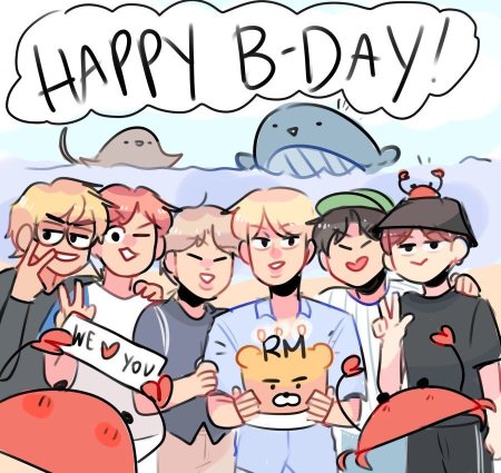 Открытка БТС С днем рождения