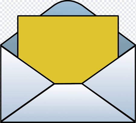 Конверт на прозрачном фоне