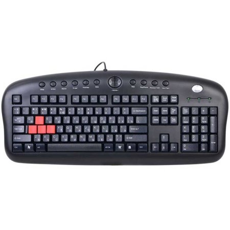 Клавиатура a4 KB-28g-1 серый/черный USB Multimedia Gamer