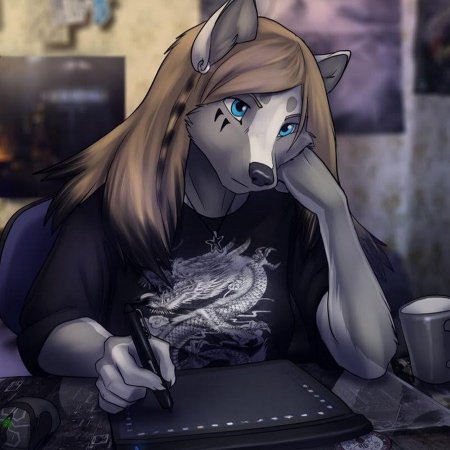 Фурри волчица Коул