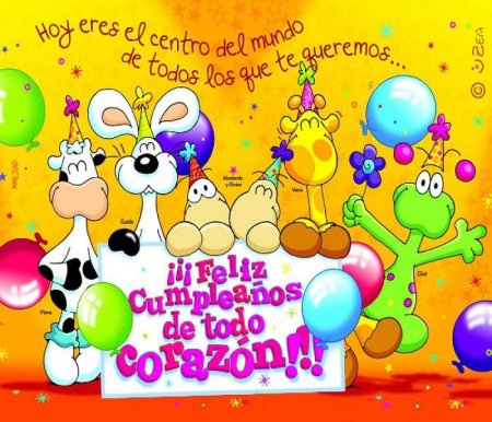 Открытка с днем рождения на испанском