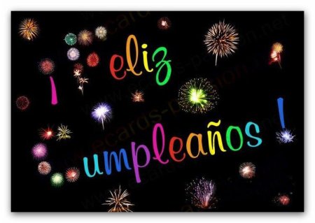 Открытка с днём рождения на испанском языке