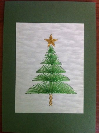 Новогодняя елка в технике изонить