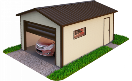 Гараж из сэндвич панелей 4х8