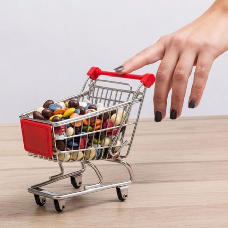 Маленькая тележка продуктовая