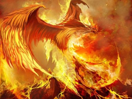 Птица Феникс Возрождение из пепла