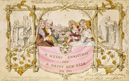 Открытка англичанина Генри Коула 1843 года