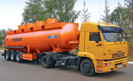 КАМАЗ 65115 бензовоз с прицепом